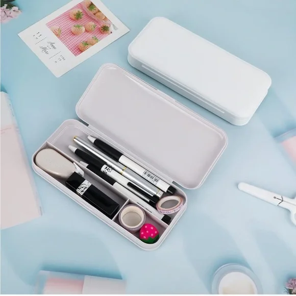 Pick 1: Pencil Case Gray or White - New - Picture 2 of 7